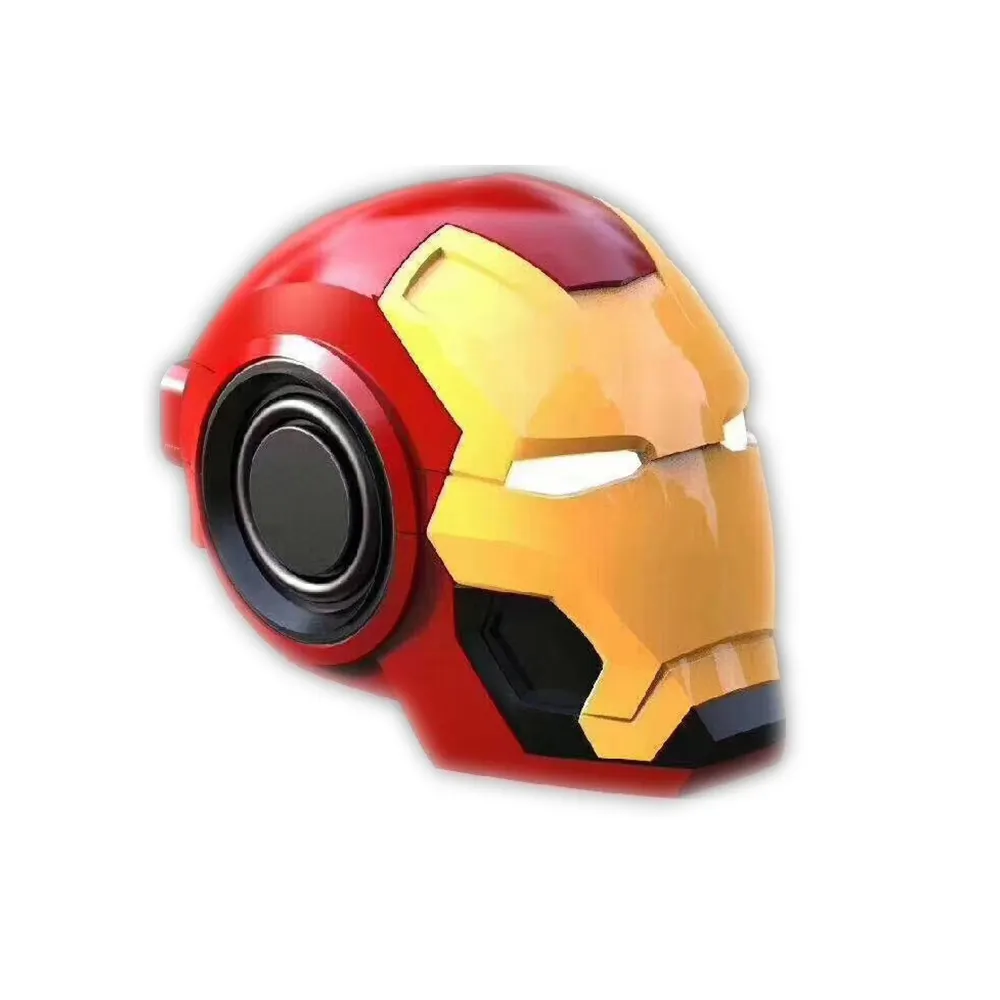 Innovation-altavoz inalámbrico Iron man, Mini altavoz portátil de moda con sonido estéreo y bajos LED para juegos, PC, teléfono, TV y Mesa