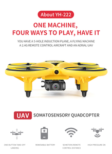 2025 sıcak satış UFO jest el kumanda Rc oyuncak uçak Led işıkları Rc Drone plastik uzun menzilli Quadcopter Mini Drone için Kids20 - Product Image 6