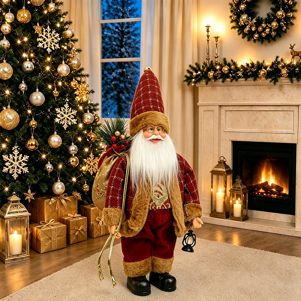 Red Gold Santa Claus