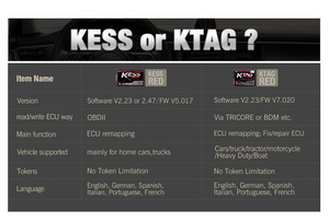 Heiße Verkäufe Red Board Kess V5.017 V7.020 Ecu Tuning Tool Kess Ktag ECU Programmierer