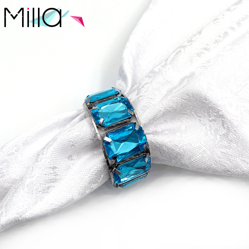 Bague en argent + strass turquoise