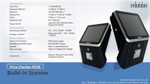 Price Checker 8-Inch Self-Service Windows/<strong>Android</strong> POS System <strong>with</strong> Barcode <strong>Scanning</strong>, Lightweight Design, and Simple Operation - Product Image 4