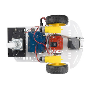 Neuer Vermeidung verfolgungs motor Smart Robot Car Chassis Kit Geschwindigkeit geber Batterie kasten 2WD Ultraschallmodul-Kit