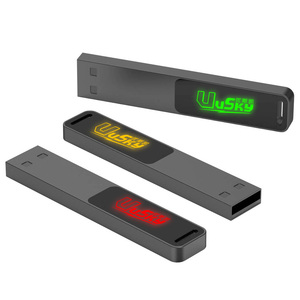 Nuovo arrivo illuminano chiavetta USB 2.0 3.0 personalizzazione logo luminoso capacità Memory chiavetta USB 128GB metallo LED Pendrive - Product Image 3