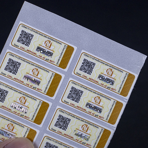 Custom Printing Adhesive Qr <strong>Code</strong> Sticker Anti-Counterfeit Barcode White Paper Vinyl Sticker Label - Product Image 4
