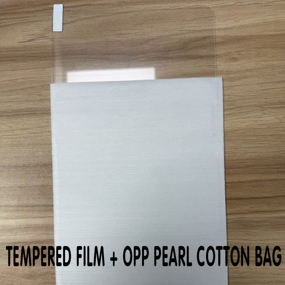 Tempered film + OPP pearl cotton bag