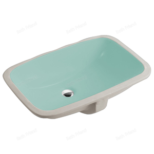 Modern Rectangular R Corner Undermount <strong>Sink</strong> <strong>with</strong> <strong>Overflow</strong> Hole, Matt Color Under Counter Basin - Product Image 5