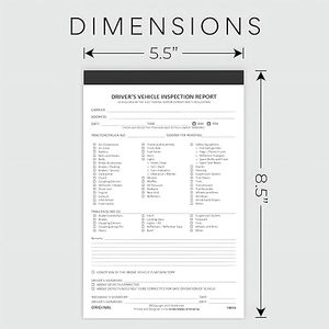 Driver's Vehicle Inspection Report (Pre- &amp; Post-Trip) Book Format 2-Ply Carbonless 5.5&quot; X 8.5&quot; 35 Sets of Forms - Product Image 2