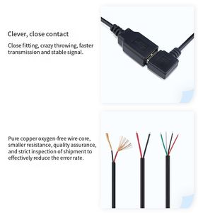 OEM Male to Female 3a <strong>USB</strong> 2.0 Extension Connector Pair Tail Open Connection <strong>Serial</strong> Cable Pigtail 4 Core 2 Wire <strong>Usb</strong> Data Cable - Product Image 3