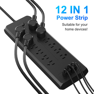 <strong>Power</strong> Strip Surge Protector Extension Cord with 1.8m/6ft US Extension <strong>Socket</strong> <strong>Multiple</strong> Way <strong>Socket</strong> <strong>USB</strong> Type-C with Switch <strong>Socket</strong> - Product Image 5