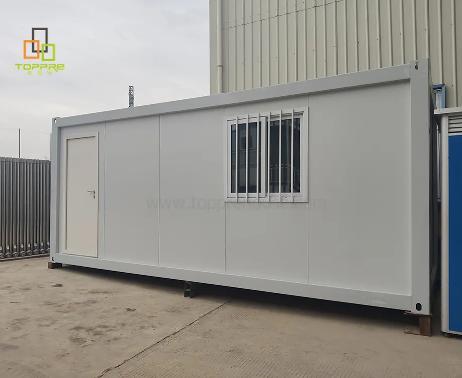 Contenedor modular de 20 pies de alta calidad, contenedor de oficina prefabricado, edificios listos para cabina portátil móvil, venta al por mayor