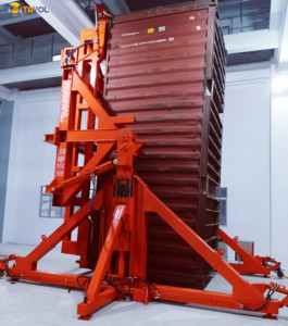 Equipo de carga y descarga de contenedores de 20 pies en funcionamiento basculante de contenedores de China - Product Image 3