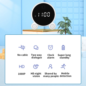 图雅1080P高清时间显示时钟Wifi摄像机Ip安全夜视运动检测微型时钟摄像机 - Product Image 5