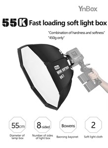 Yongnuo กล่องซอฟต์บ็อกซ์55 K แบบพกพาน้ำหนักเบาติดตั้งได้อย่างรวดเร็วกล่องไฟ LED สำหรับสตูดิโอ - Product Image 2