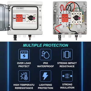1 <strong>Input</strong> 1 <strong>Output</strong> Solar Photovoltaic PV Combiner Box With Surge Lightning Protection DC Fuse MCB Waterproof Box IP65 EA-CB-PV-8-I - Product Image 4