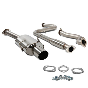 T304 Stainless Steel Mirror Polished TIG Welding with 4&quot; Oval Muffler Tip for 05-10 Chevy Cobalt 2.2 <strong>L</strong> CatBack Exhaust Muffler - Product Image 1