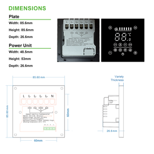Tuya Smart Home WIFI Zigbee interruttore luce doppio pulsante pannello automatico con Alexa comando vocale interruttore intelligente 240V - Product Image 3