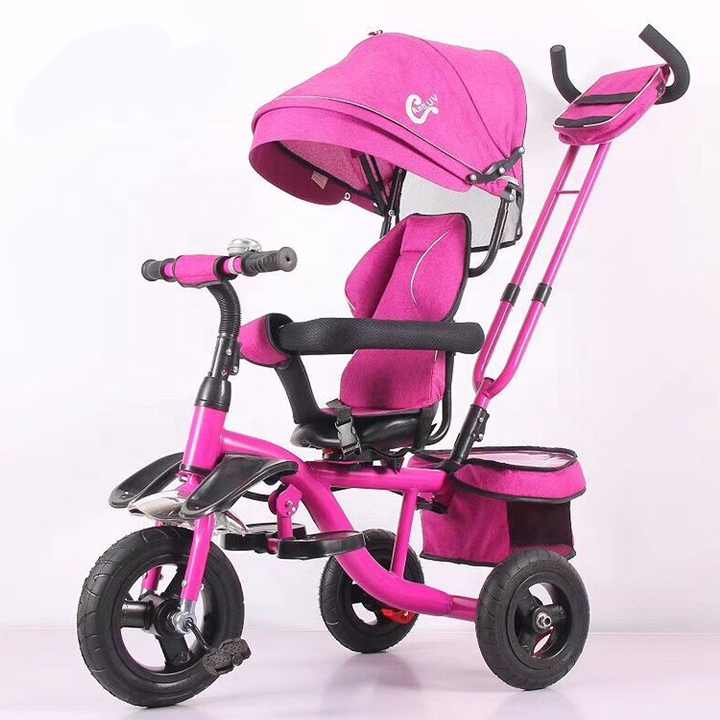 Fábrica de china, nuevo modelo de triciclo para niños con precio al por mayor/3 en 1 de sol triciclo, bebé triciclo cochecito, 360 grados de rotación asiento