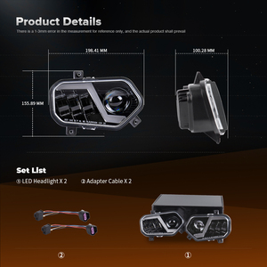 2025 New ATV/UTV phụ kiện HI/lo chùm DRL LED Đèn pha Tương thích với Polaris rzr 800 XP 900 Sportsman Ranger Side x Side - Product Image 3