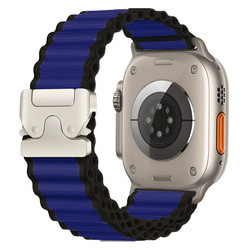 bracelet uniquement bleu marine (boucle argentée)