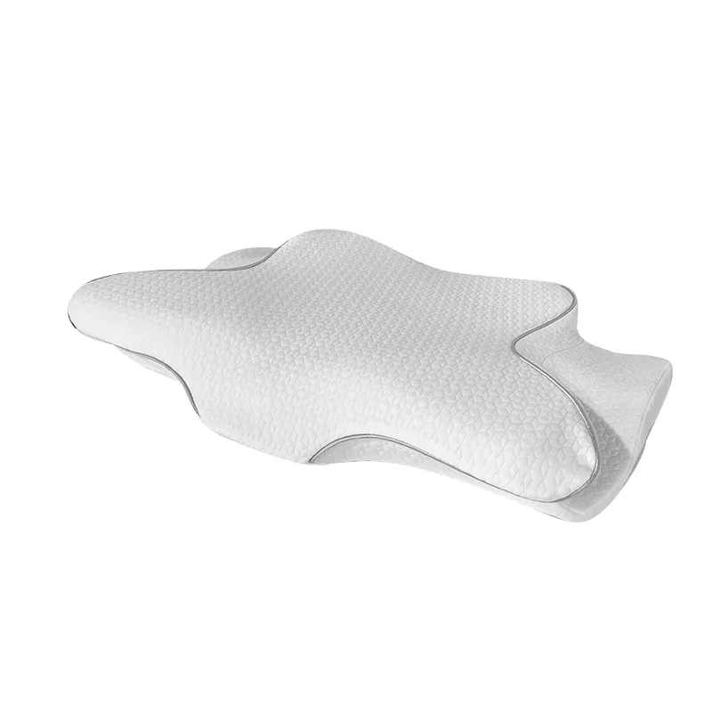 首の痛みを和らげるためのクレードルデザインサイドバックストマックスリーパーをサポートする睡眠用の無臭低反発枕
