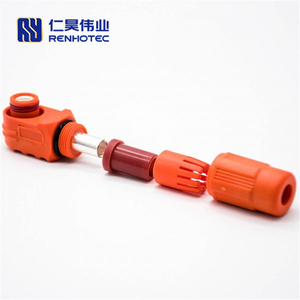 Depolama aküsü konektörü IP67 su geçirmez yüksek akım 6MM 120A turuncu kabuk için 25mm2 kablo - Product Image 2
