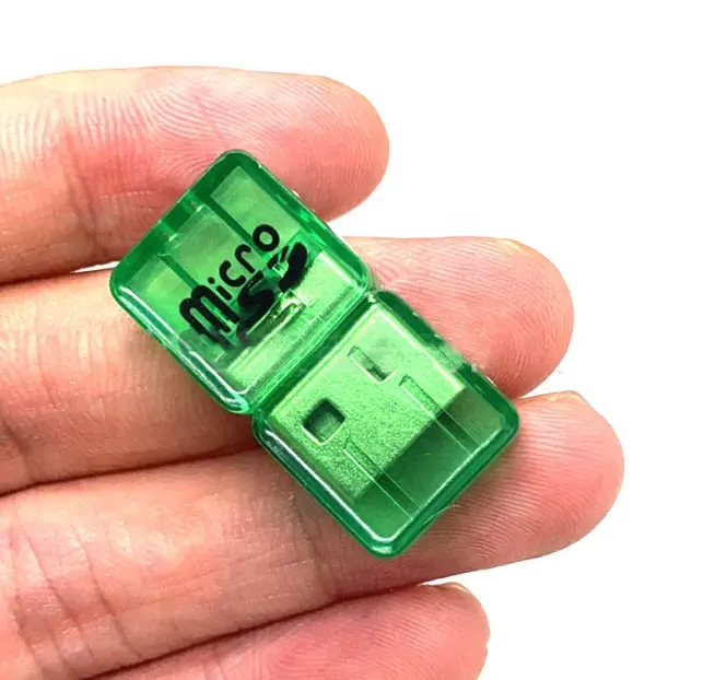 Высокоскоростной TF считыватель карт USB-2,0 с адаптером с крышкой, без драйвера памяти, все в одном, устройство для чтения карт с кристаллами, Прямая продажа с завода