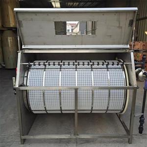 中国制造商SS304微型高流量30立方米/h 100立方米/h 150立方米/h水族鱼塘转鼓过滤盘真空过滤器