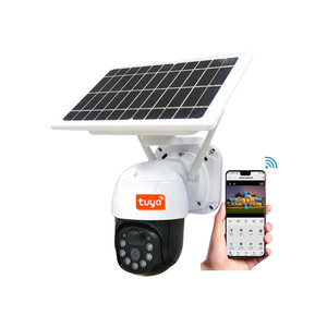 Tuya Smart WIFI 4G Cámara solar Full HD 3MP con sensor CMOS gran angular Batería de baja potencia y tarjeta de memoria para uso en interiores y exteriores - Product Image 1