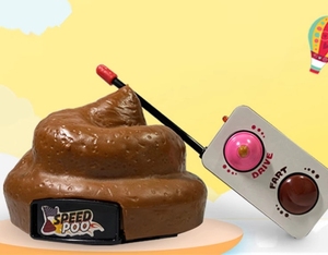 New <strong>Funny</strong> Poo Toys Remote Control Speed Poop Car Fart Machine Party Toys for Kids Playful Game Vehicle