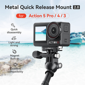 Yüksek uyumluluk Metal adaptörü baz koruyucu çerçeve Insta360 eylem 5 Pro spor kamera aksesuarları için hızlı yayın dağı - Product Image 2