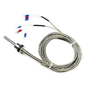 Sensor de temperatura impermeable PT100 de clase A Sensor de temperatura de rosca fija PT1000 personalizable - Product Image 2
