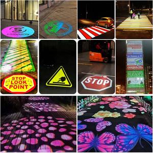 60W abd-kore KC CE sertifikalı özel <span class=keywords><strong>LED</strong></span> Logo Gobo projektör lambası IP65 derece AC güç ile zemin ışık dönen oteller için