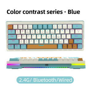 Keywin OEM 60% Teclado mecánico para juegos 61 teclas USB Nuevo 61/64 teclas Tri-mode 60% Teclado mecánico Tri-mode - Product Image 4