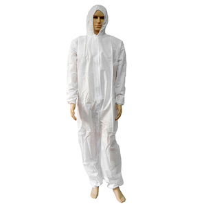 安全防护<span class=keywords><strong>Ppe</strong></span>廉价制造商一次性白色工作服喷漆35gsm