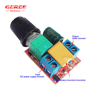 High Quality Wholesale 5A Slim <strong>DC</strong> <strong>Motor</strong> Governor 3V/6V/12V/24V <strong>PWM</strong> <strong>Speed</strong> <strong>Controller</strong> Module for LED Dimmer Regulators - Product Image 1