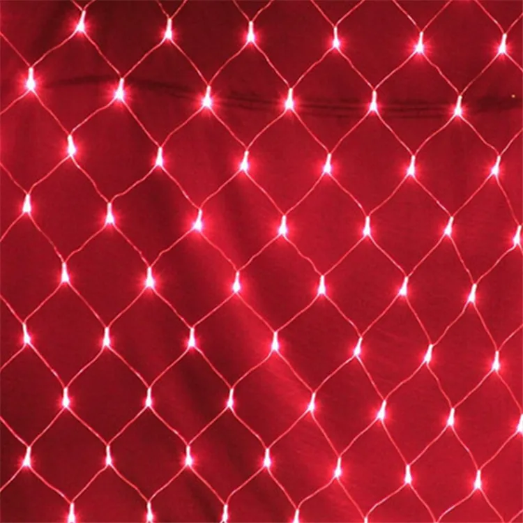 Decoración navideña para exteriores, Red LED de malla roja ligera para Festival, eventos, fiesta, decoración de iluminación de boda