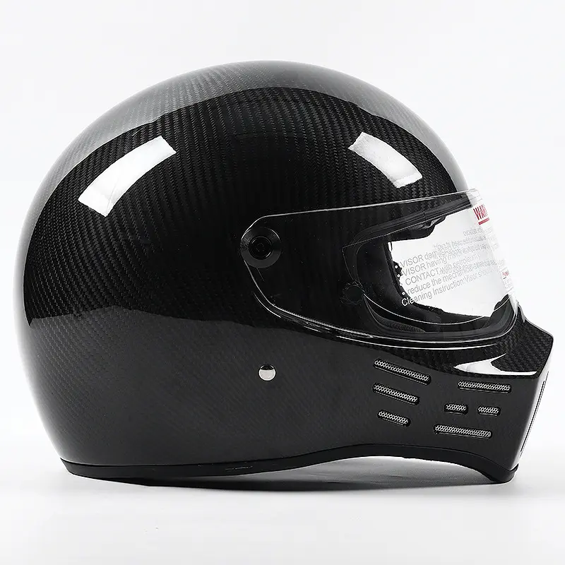 Super Suptember Custom DOT CCC Retro Motor Cycle casco Full Face Go-Karting Capacete Moto casco Moto vera fibra di carbonio