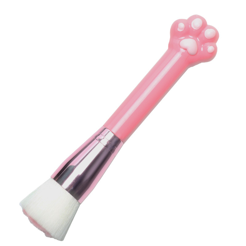 Cute white hair powder handle