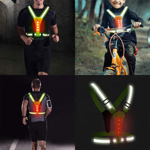Multi-colored <strong>Reflective</strong> <strong>LED</strong> Running Vest - Product Image 2