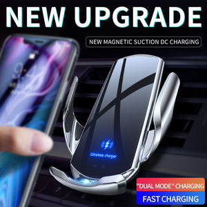 New Arrival Auto Clamping with Magnetic Connector Tips Head Car Phone Holder Fast <strong>Charge</strong> 15W Wireless Car Charger - Product Image 4