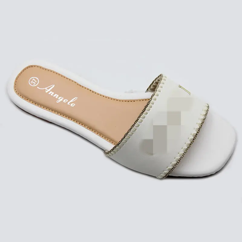 Pantoufles plates nouvellement confortables 2024 best-seller style de mode chaussures pour femmes à bout ouvert chaussures artisanales à semelle souple pour dames
