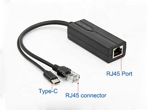 Power Over Ethernet 48V〜5V Type-CコネクタPOEスプリッター (CCTV 5VIPアクセサリ用) APカメラ - Product Image 4