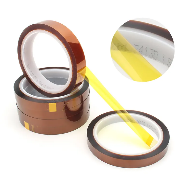 single sided pi film tape 30mm Gold Finger polyimide film silicone adhesive heat resistant tape