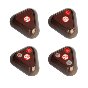 Nhà Hàng thiết bị 433.92Mhz điều khiển từ xa không dây của khách và Waiter cuộc gọi chuông nút tam giác Transmitter với 3 phím - Product Image 1