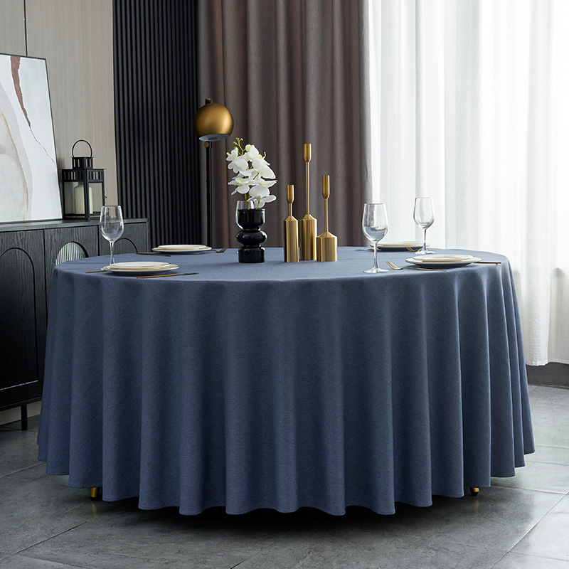 Dark blue cotton and linen texture 27#waterproof