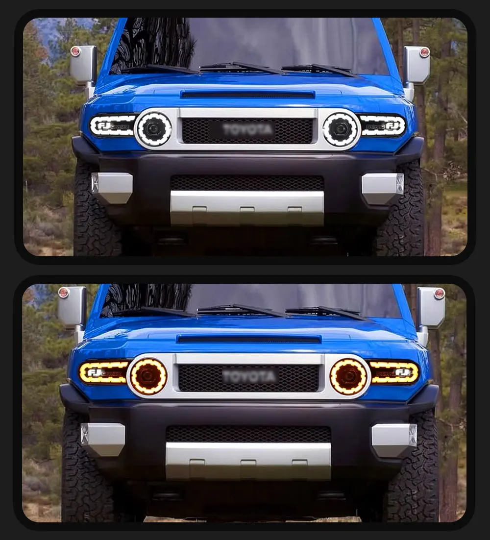 FJクルーザー　社外品ヘッドライト Amazon | YUANZHENG トヨタ FJ クルーザー ヘッドライト全 LED