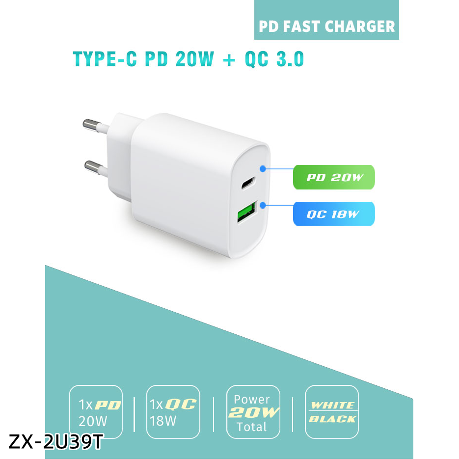 QC de 20W PD + 18W