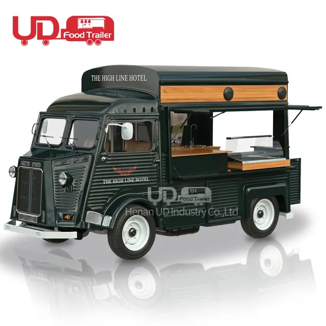 Camión de comida móvil de marca UD, camioneta de comida para Catering, carrito de helado Vintage, camión eléctrico HY para la venta