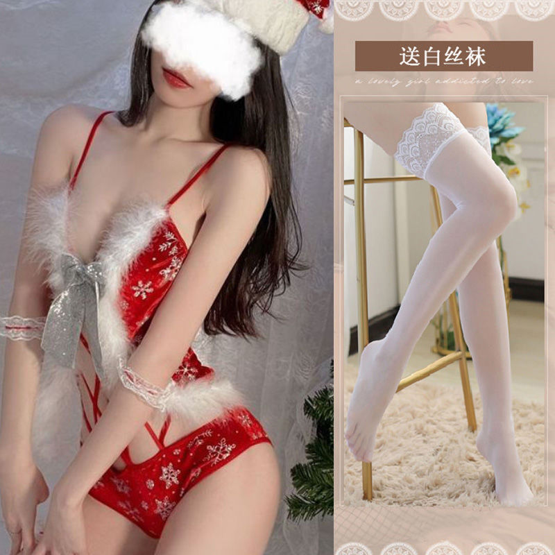 Robe de Noël + bas blancs